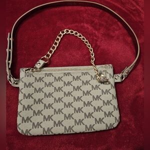 Michael Kors-Beige and Gray-Fanny Pack Belt Bag